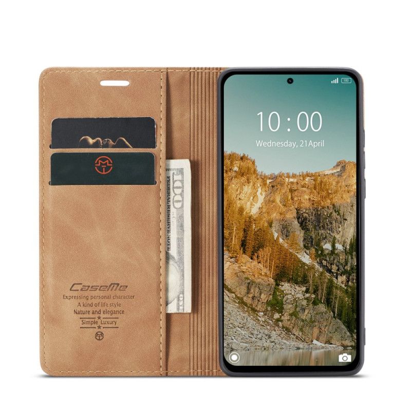 Folio-hoesje Xiaomi Redmi Note 14 5g Caseme Lederlook Bescherming Hoesje