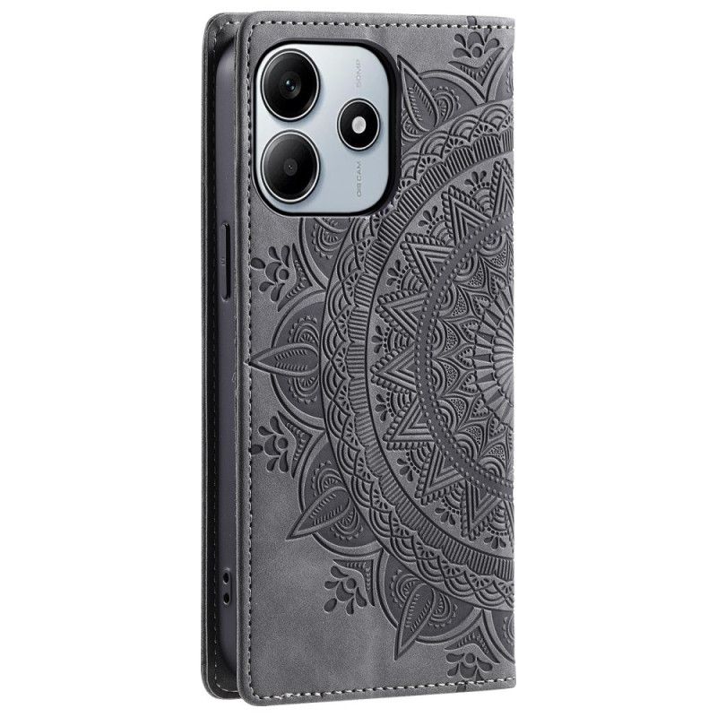 Folio-hoesje Xiaomi Redmi Note 14 5g Mandala Suède-effect Bescherming Hoesje