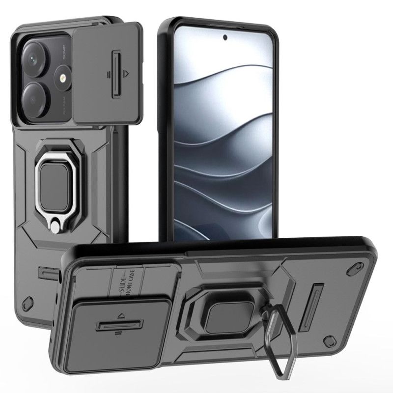 Hoesje Voor Xiaomi Redmi Note 14 5g Multifunctioneel Met Houder En Lensbeschermer