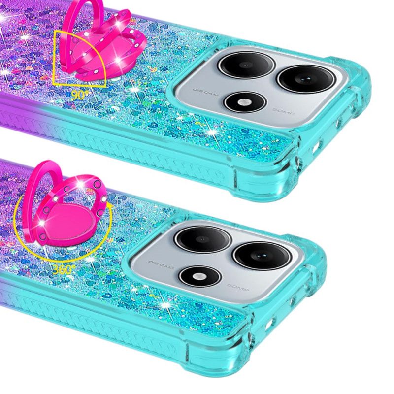 Hoesje Xiaomi Redmi Note 14 5g Glitter Met Verloop En Houder Bescherming Hoesje