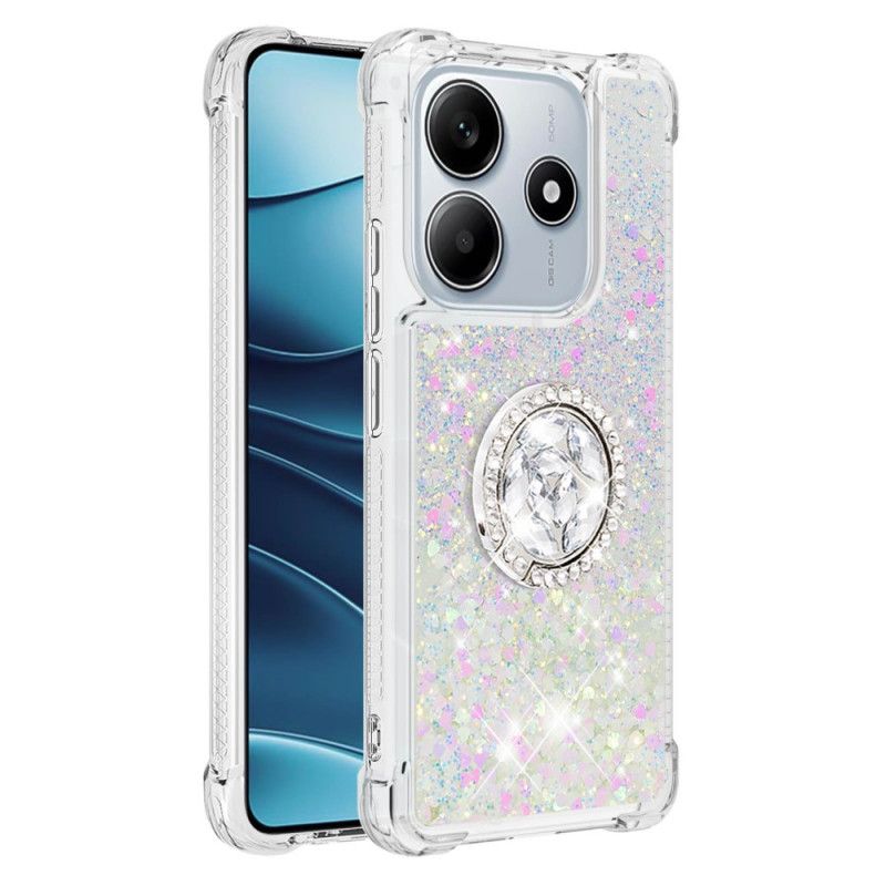 Hoesje Xiaomi Redmi Note 14 5g Ringhouder Met Glitter Bescherming Hoesje