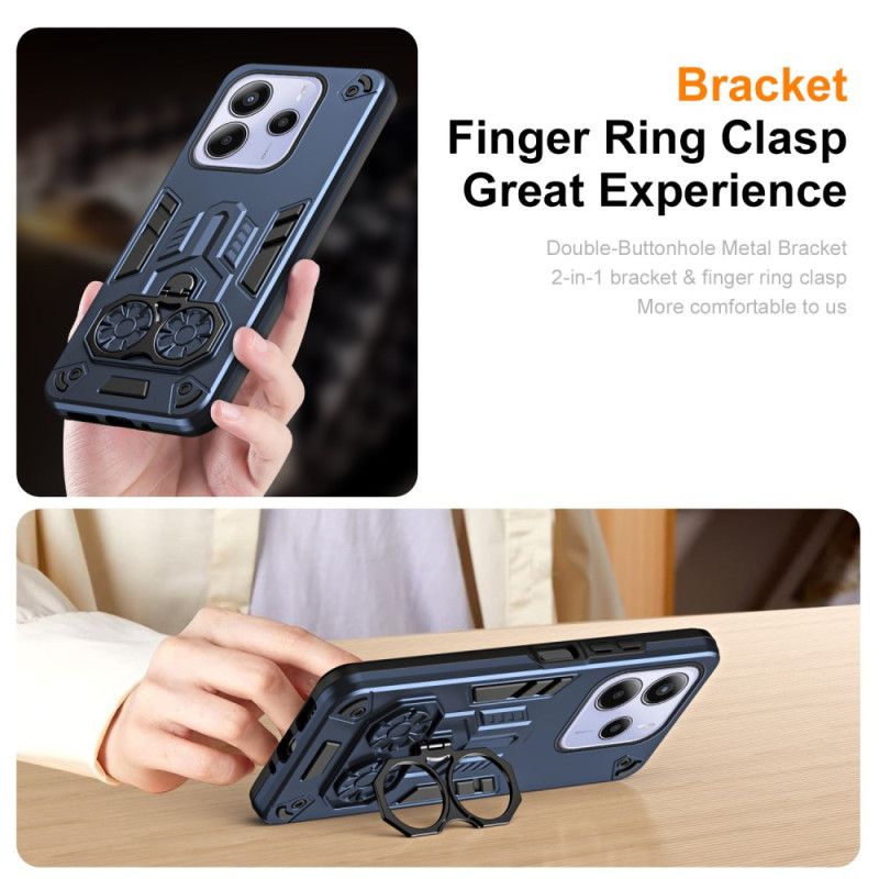 Hoesje Xiaomi Redmi Note 14 5g Ringhouder Met Metaal-effect