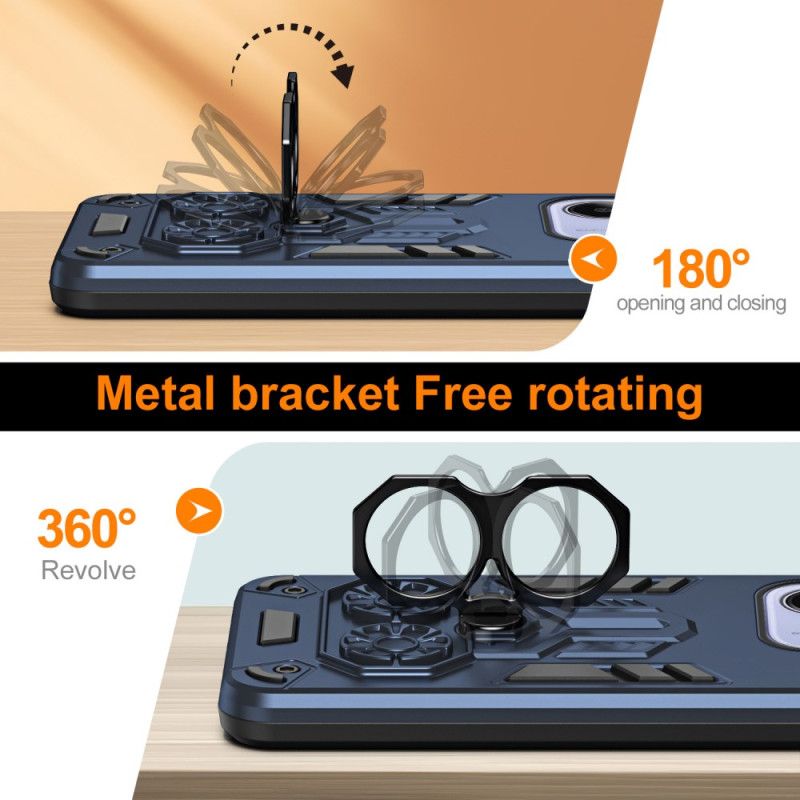 Hoesje Xiaomi Redmi Note 14 5g Ringhouder Met Metaal-effect