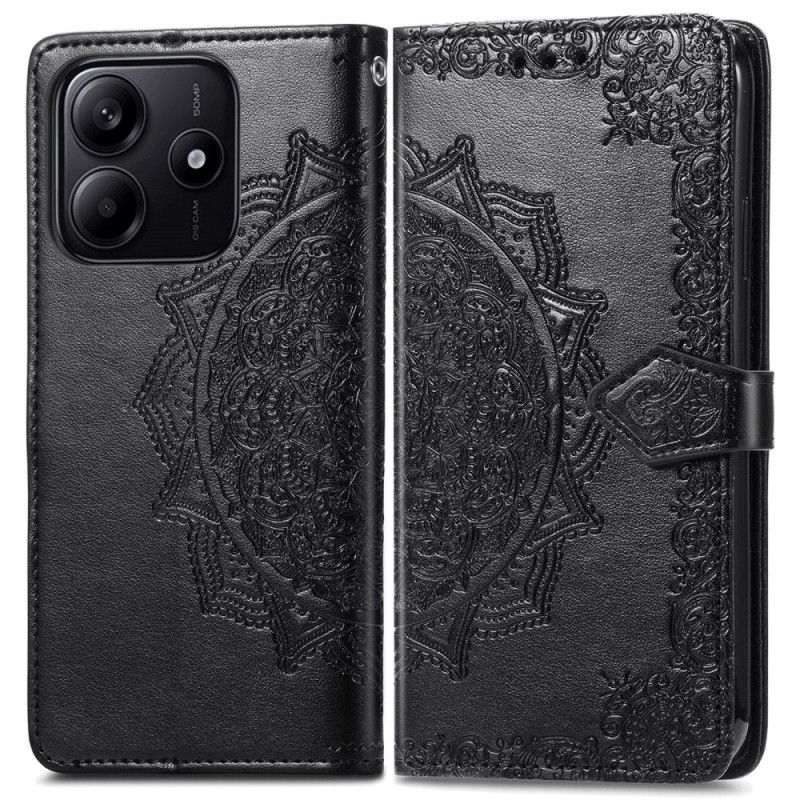 Leren Hoesje Xiaomi Redmi Note 14 5g Barokmandala Bescherming Hoesje