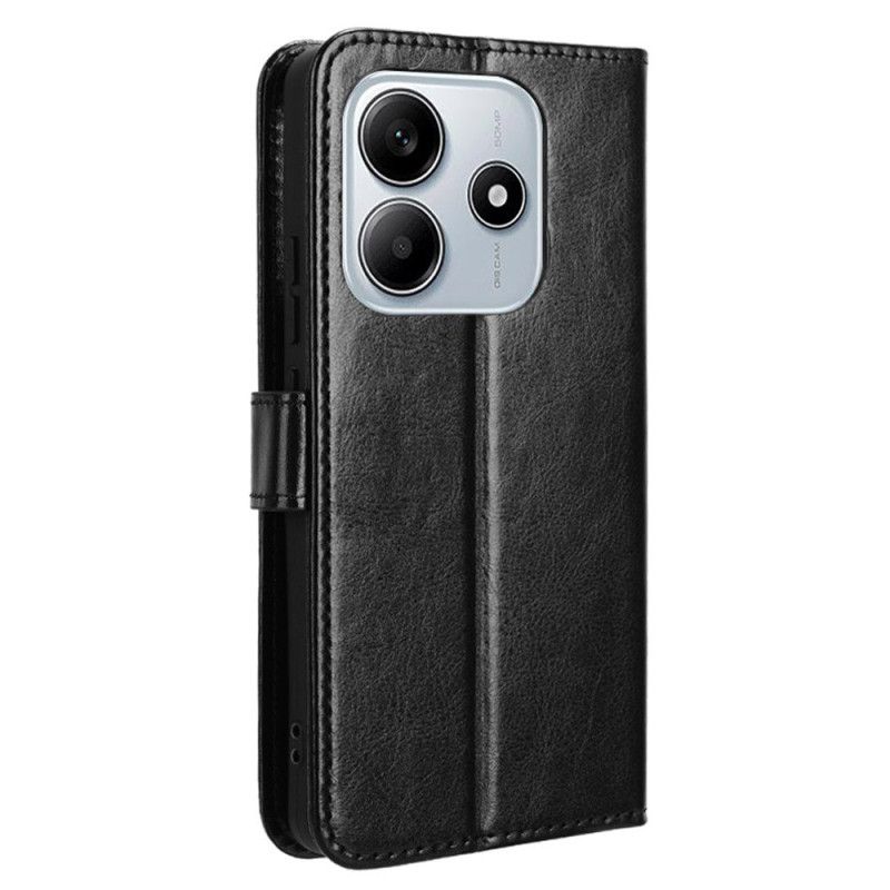 Leren Hoesje Xiaomi Redmi Note 14 5g Opvallend Imitatieleer Bescherming Hoesje