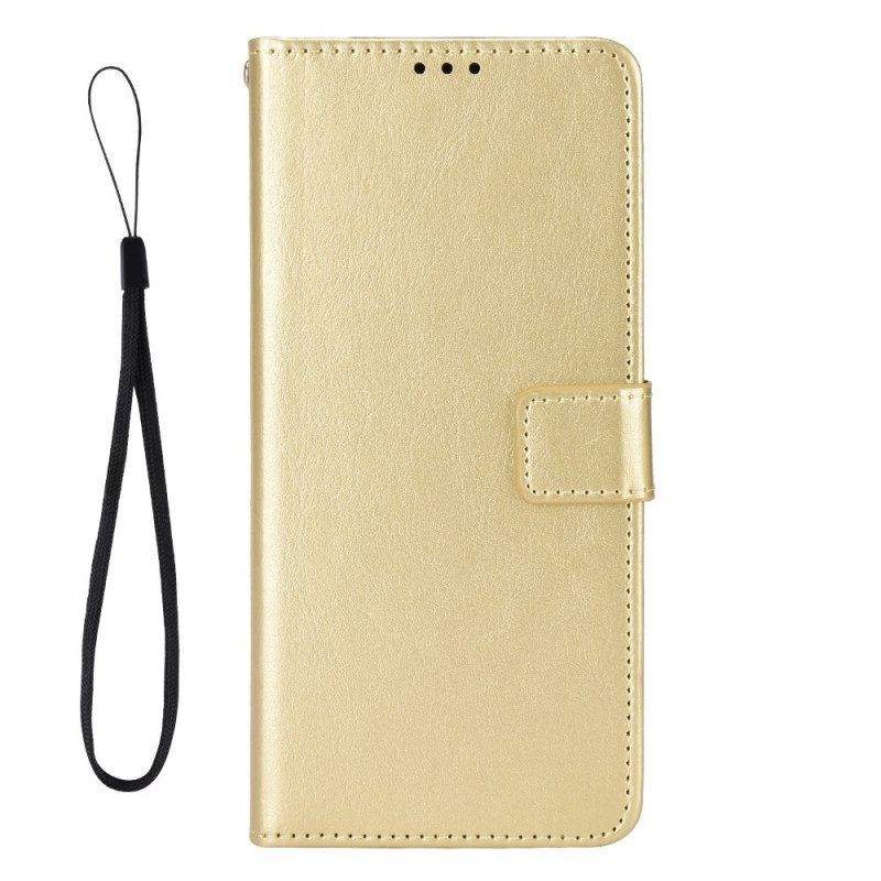 Folio-hoesje voor OnePlus Nord 2T 5G Met Ketting Faux Leather Flashy Met Riem