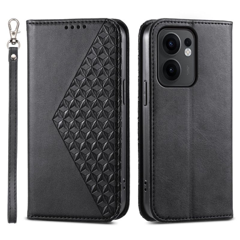 Folio-hoesje Voor Oppo Reno 13f 4g / 5g / 13 Fs 5g Diamanten En Bandje