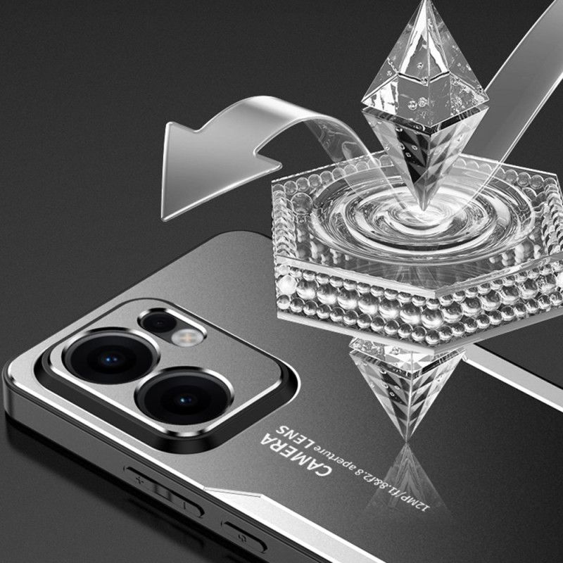 Hoesje Oppo Reno 13f 4g / 5g / 13 Fs 5g Metaaleffect Bescherming Hoesje