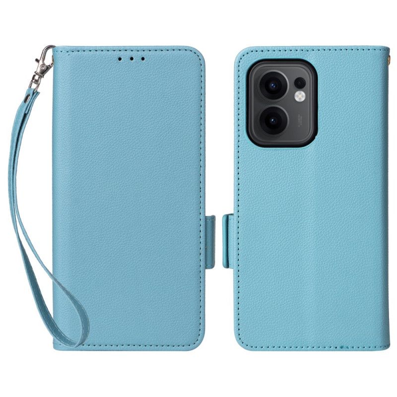 Leren Hoesje Oppo Reno 13f 4g / 5g / 13 Fs 5g Lychee Imitatieleer Koord Bescherming Hoesje