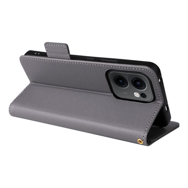 Leren Hoesje Oppo Reno 13f 4g / 5g / 13 Fs 5g Lychee Imitatieleer Koord Bescherming Hoesje