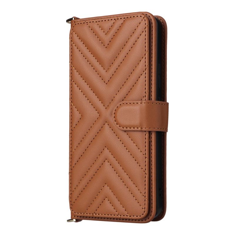 Leren Hoesje Voor Oppo Reno 13f 4g / 5g / 13 Fs 5g Premium Retro Schouderband En Koord