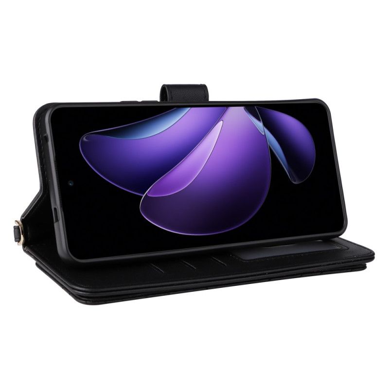 Leren Hoesje Voor Oppo Reno 13f 4g / 5g / 13 Fs 5g Premium Retro Schouderband En Koord