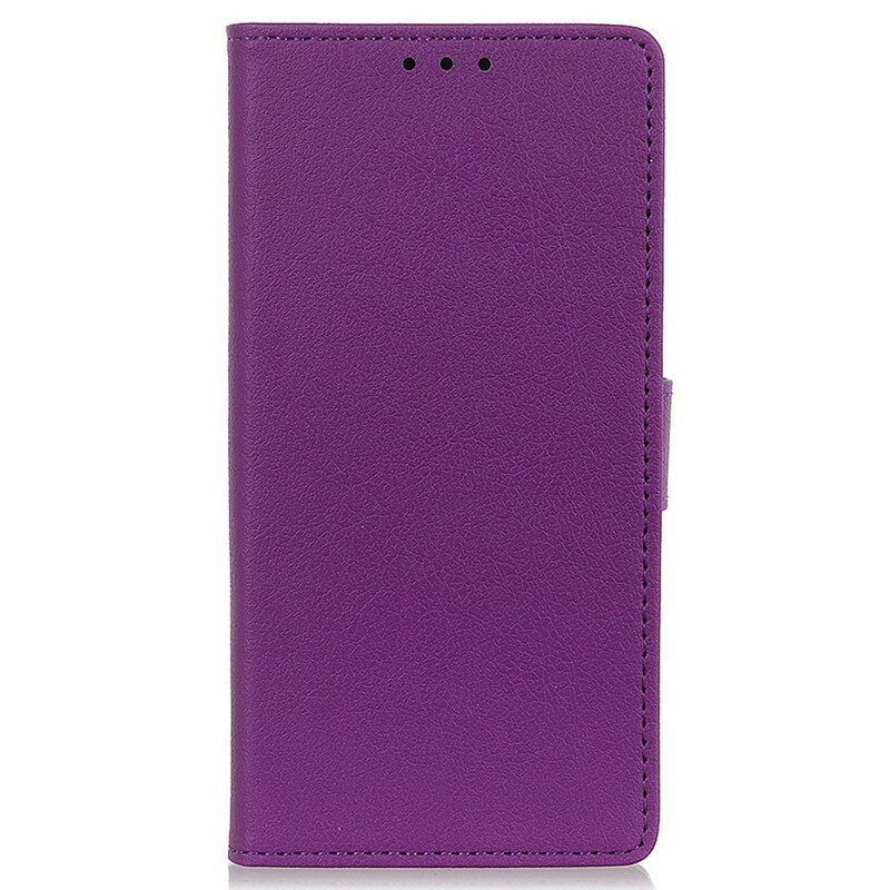 Folio-hoesje voor Honor 50 Klassiek Leereffect