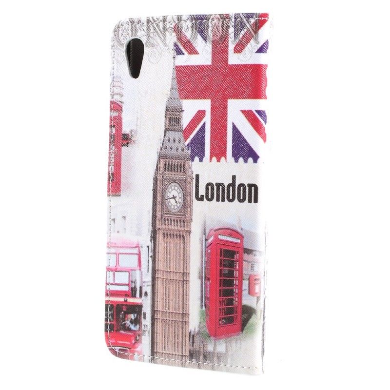 Leren Hoesje voor Sony Xperia XA1 Ultra Leven In Londen