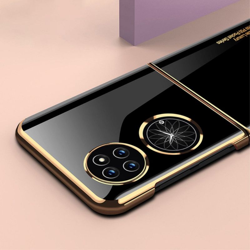 Hoesje Huawei P50 Pocket Randen In Wit Metaalstijl