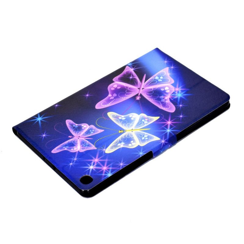 Cover Folio-hoesje Samsung Galaxy Tab S6 Lite Paars Donkerblauw Telefoonhoesje Vlinderfee
