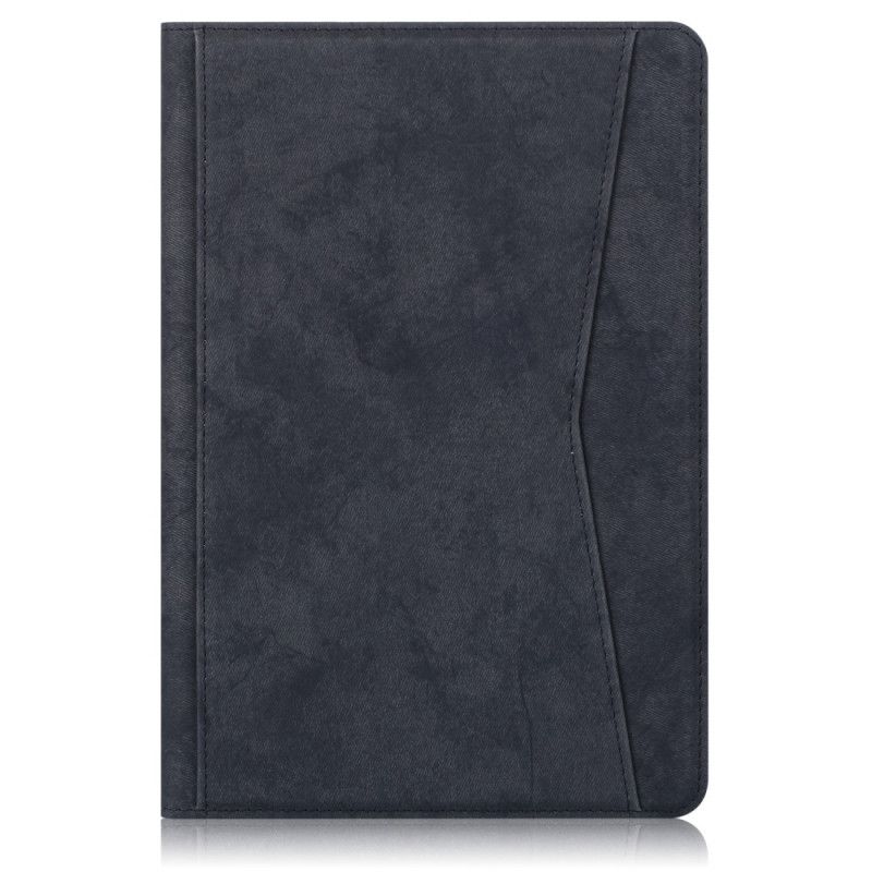 Cover Samsung Galaxy Tab S6 Lite Grijs Zwart Mat Kunstleer
