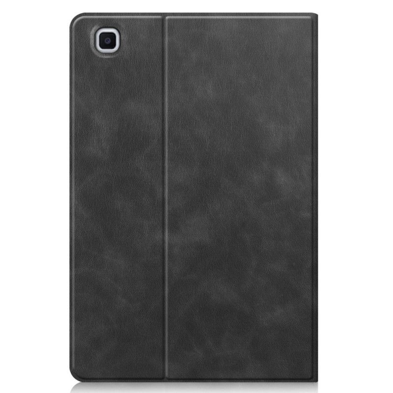 Cover Samsung Galaxy Tab S6 Lite Grijs Zwart Stylushouder Met Leereffect