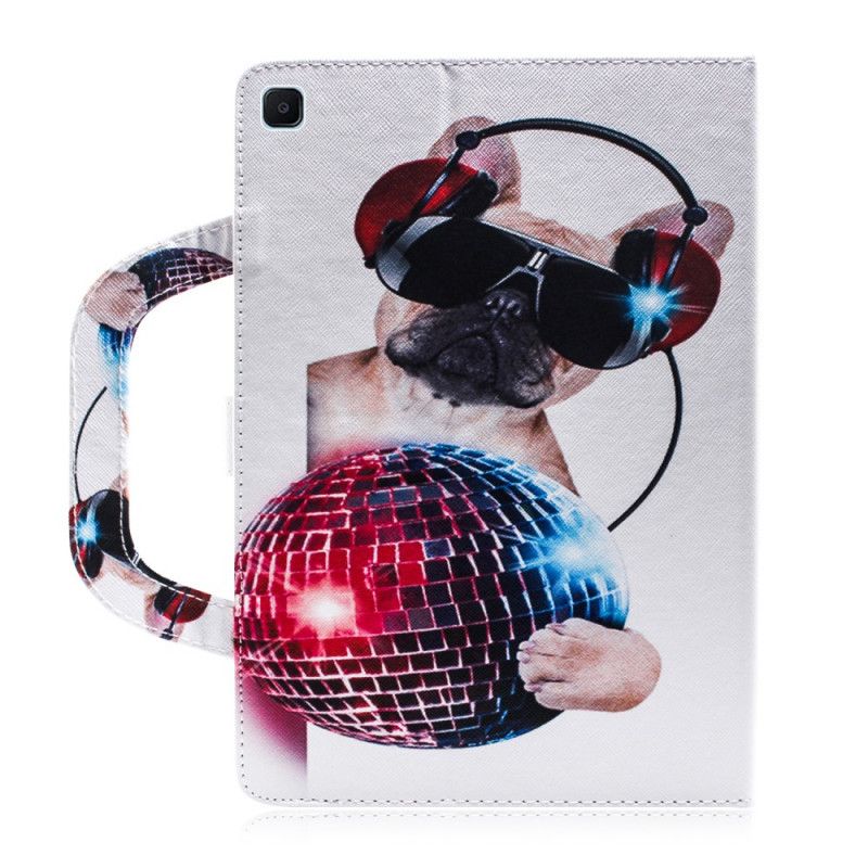 Flip Case Leren Samsung Galaxy Tab S6 Lite Funky Hond Met Handvat