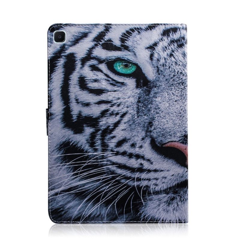 Leren Hoesje Samsung Galaxy Tab S6 Lite Tijgerkop