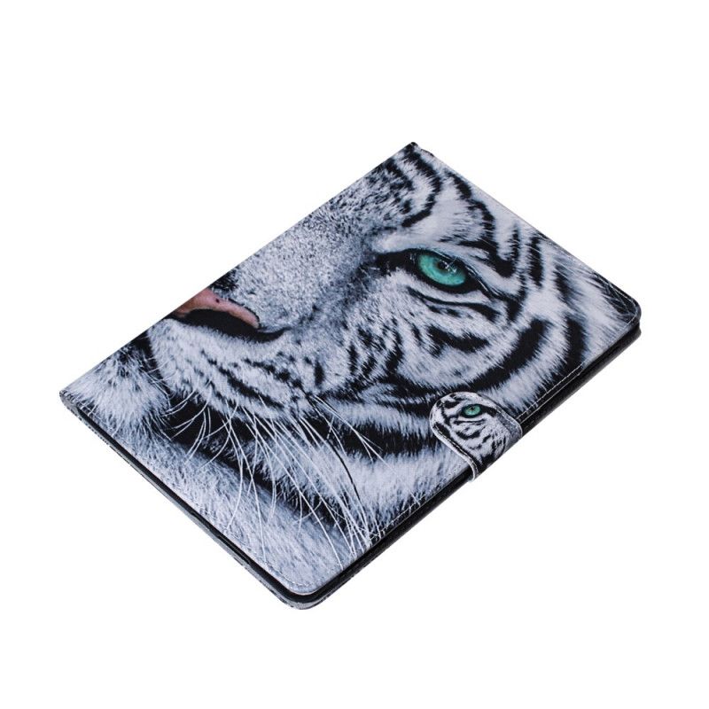 Leren Hoesje Samsung Galaxy Tab S6 Lite Tijgerkop