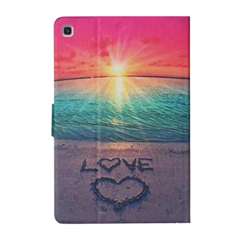 Leren Hoesje Samsung Galaxy Tab S6 Lite Zonsondergangliefde