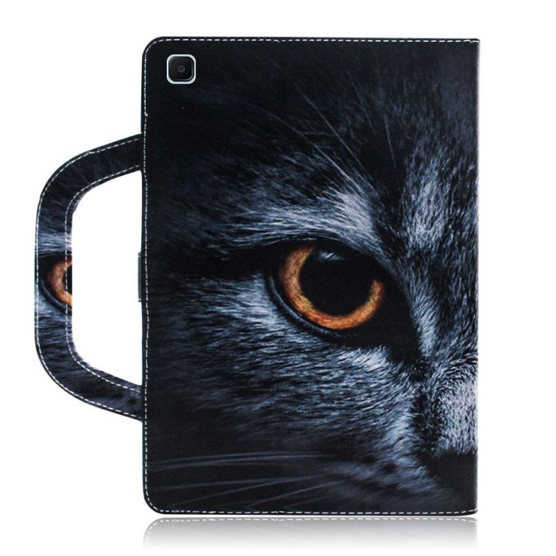 Leren Hoesje voor Samsung Galaxy Tab S6 Lite Kat Met Handvat
