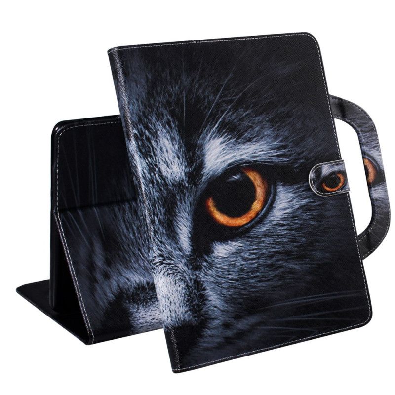 Leren Hoesje voor Samsung Galaxy Tab S6 Lite Kat Met Handvat