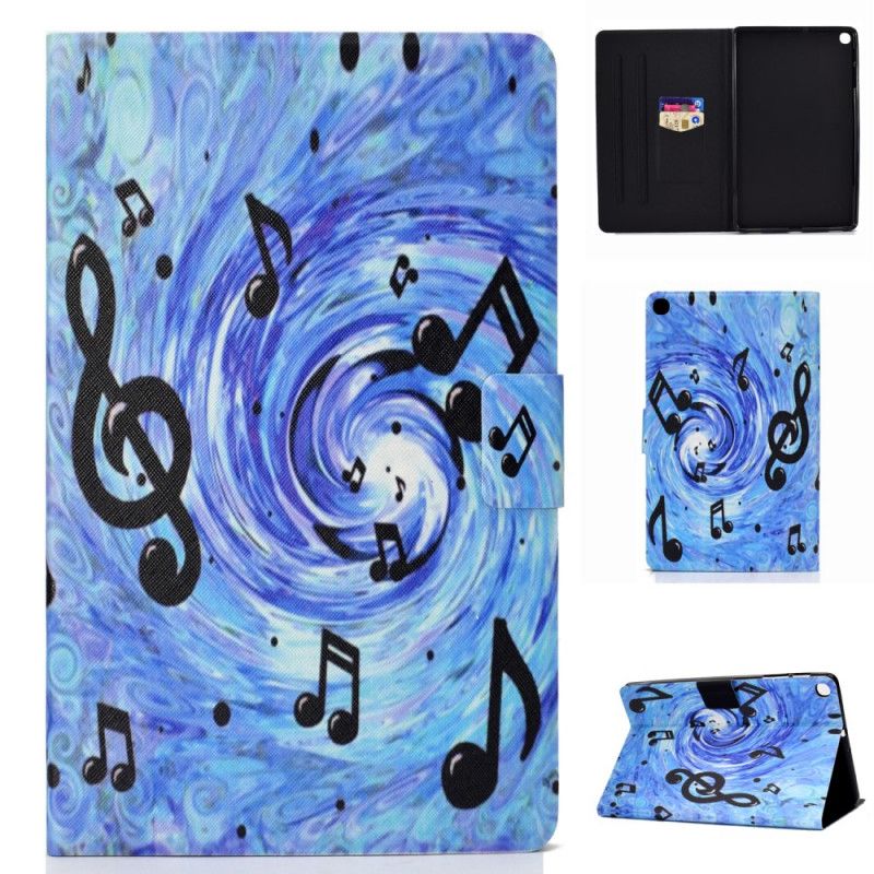 Leren Hoesje voor Samsung Galaxy Tab S6 Lite Muzieknoten