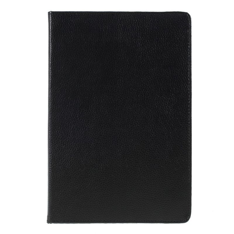 Leren Hoesje voor Samsung Galaxy Tab S6 Lite Wit Zwart 360 ° Draaibaar Lychee Kunstleer
