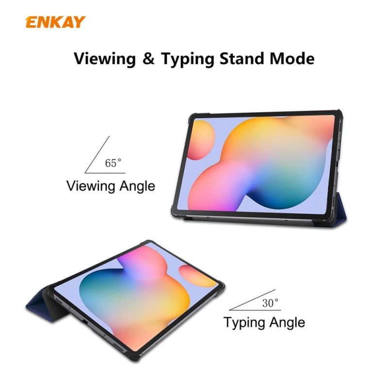 Smart Case Samsung Galaxy Tab S6 Lite Grijs Zwart Enkay