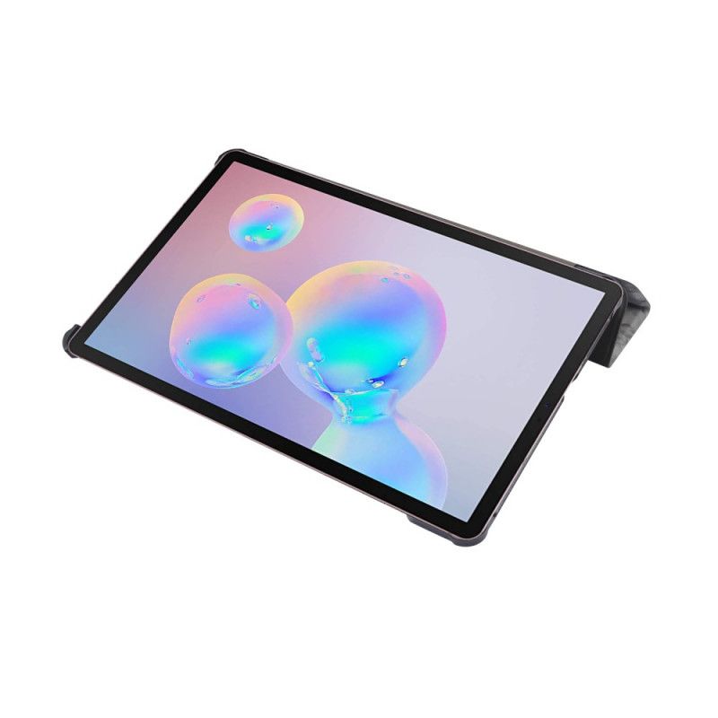 Smart Case Samsung Galaxy Tab S6 Lite Roze Grijs Marmeren Stijl