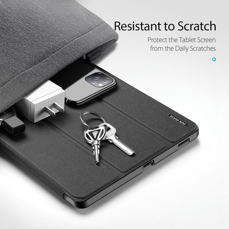 Smartcase Samsung Galaxy Tab S6 Lite Donkerblauw Zwart Domo Serie Dux-Ducis Potloodhouder