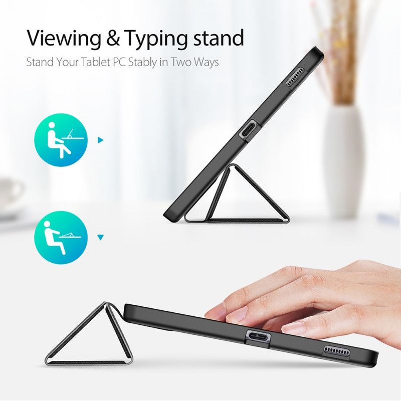 Smartcase Samsung Galaxy Tab S6 Lite Donkerblauw Zwart Domo Serie Dux-Ducis Potloodhouder
