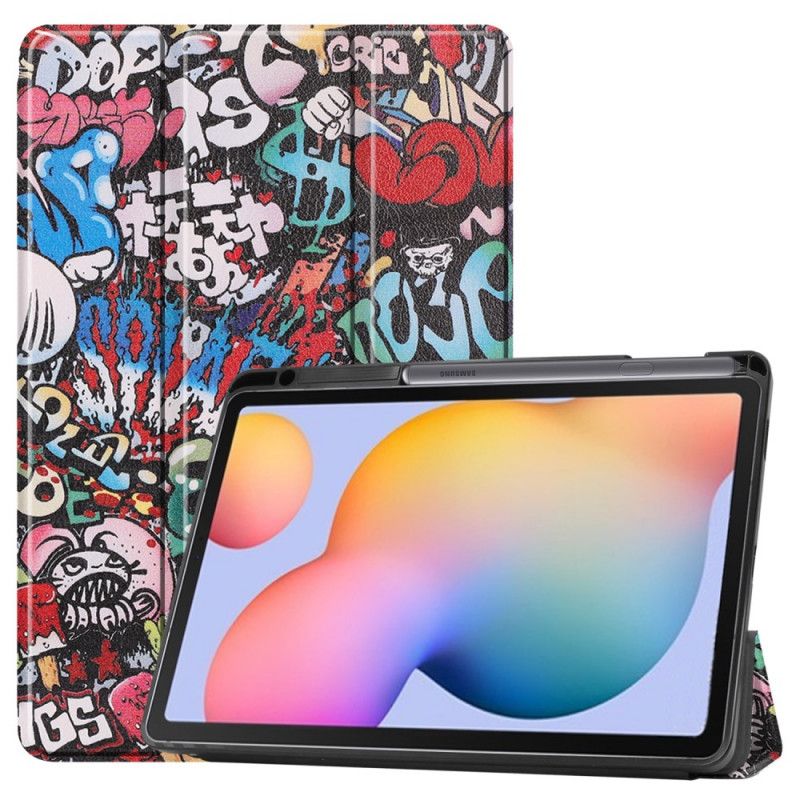 Smartcase Samsung Galaxy Tab S6 Lite Graffiti Potloodhouder