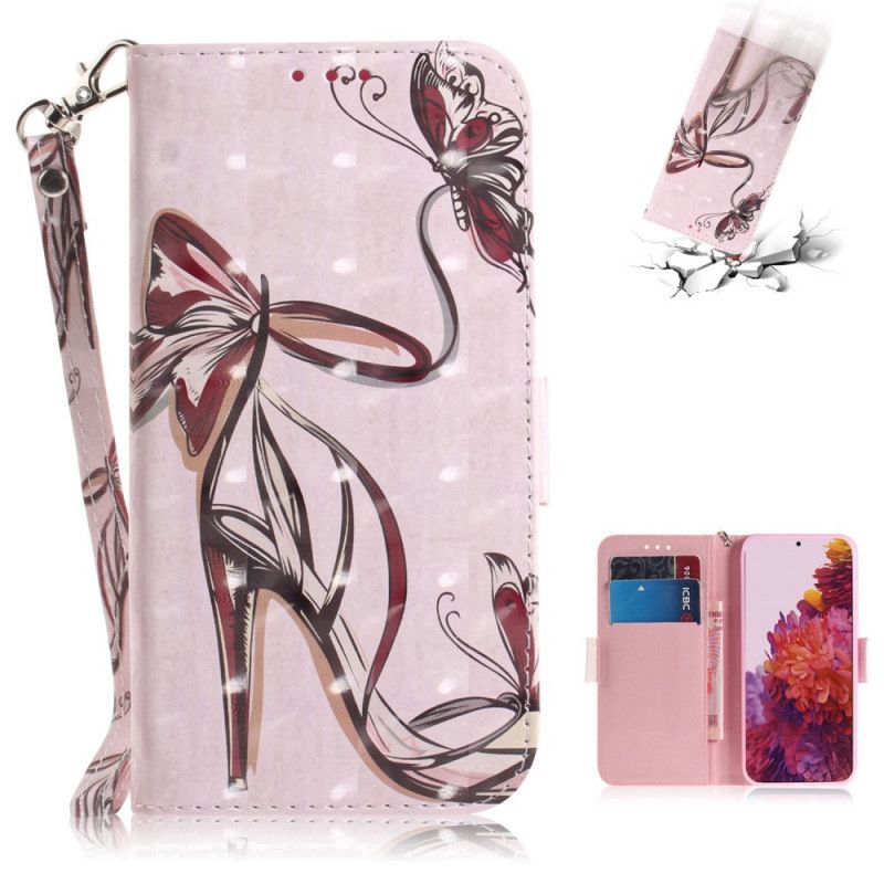 Bescherming Hoesje Samsung Galaxy S21 Ultra 5G Telefoonhoesje Pumps Met Riempjes