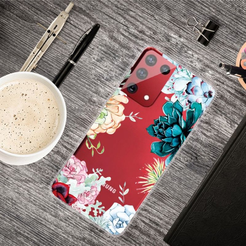 Case Hoesje Samsung Galaxy S21 Ultra 5G Telefoonhoesje Aquarel Bloemen