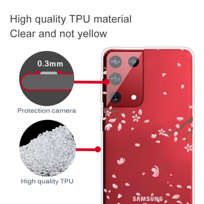 Case Hoesje Samsung Galaxy S21 Ultra 5G Telefoonhoesje Bloeiende Takken