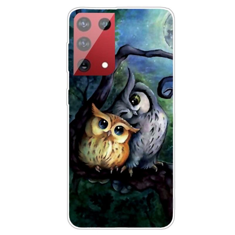 Case Hoesje Samsung Galaxy S21 Ultra 5G Telefoonhoesje Uil Schilderij