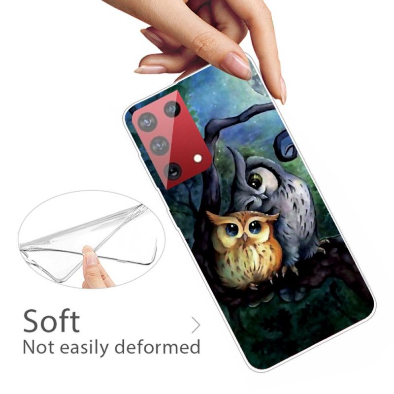 Case Hoesje Samsung Galaxy S21 Ultra 5G Telefoonhoesje Uil Schilderij