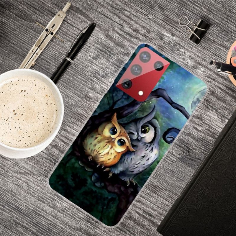 Case Hoesje Samsung Galaxy S21 Ultra 5G Telefoonhoesje Uil Schilderij