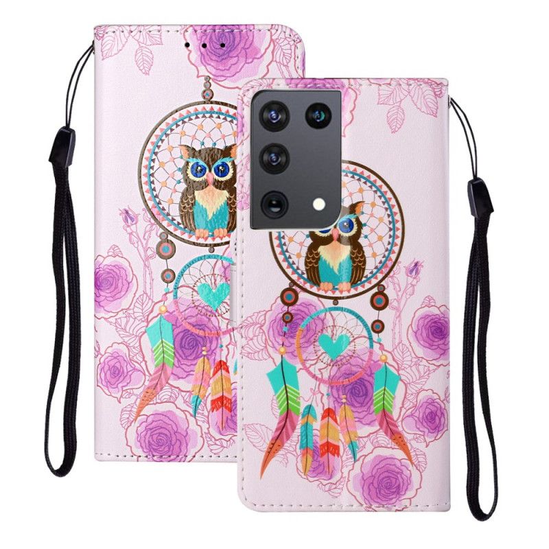 Cover Folio-hoesje Samsung Galaxy S21 Ultra 5G Telefoonhoesje Koningsuil