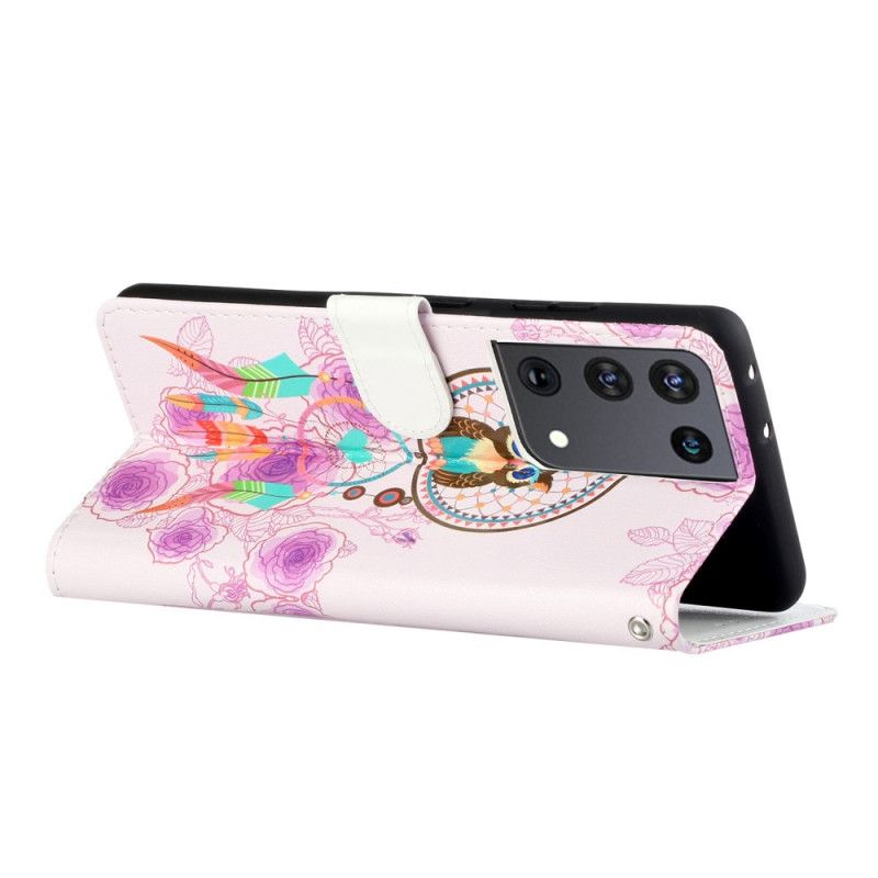 Cover Folio-hoesje Samsung Galaxy S21 Ultra 5G Telefoonhoesje Koningsuil