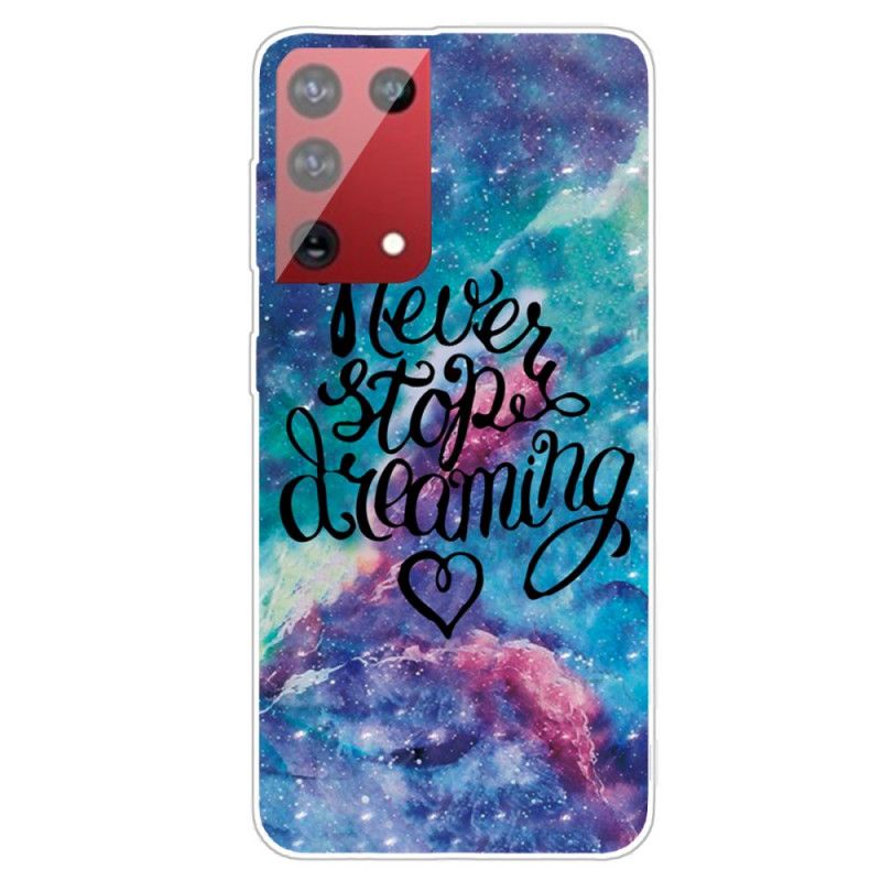 Cover Hoesje Samsung Galaxy S21 Ultra 5G Telefoonhoesje Stop Nooit Met Dromen
