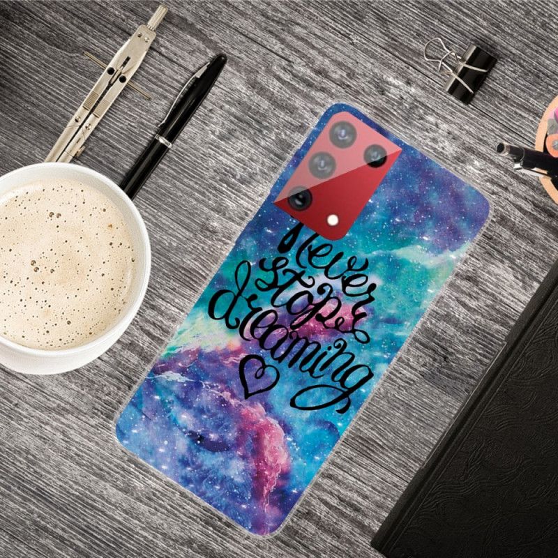 Cover Hoesje Samsung Galaxy S21 Ultra 5G Telefoonhoesje Stop Nooit Met Dromen