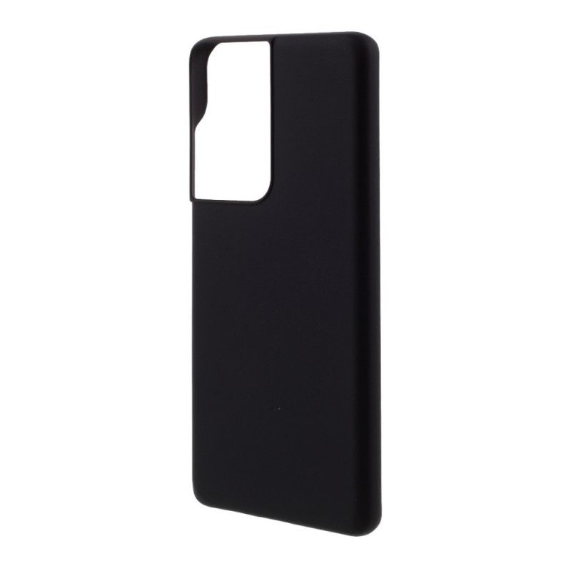 Cover Hoesje Samsung Galaxy S21 Ultra 5G Wit Zwart Telefoonhoesje Rubber Plus