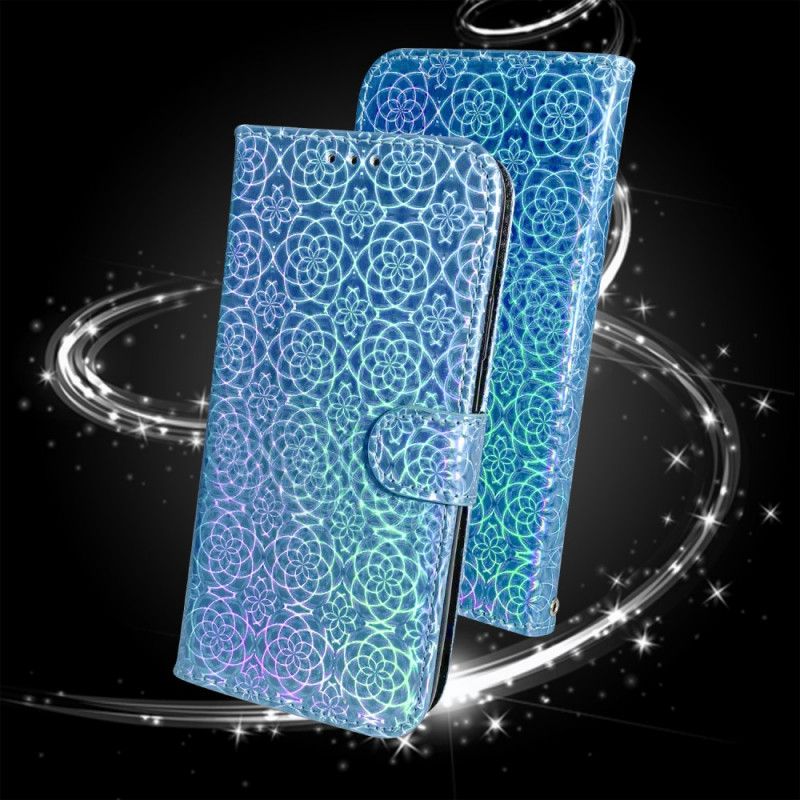 Flip Case Leren Samsung Galaxy S21 Ultra 5G Grijs Zwart Pure Kleur