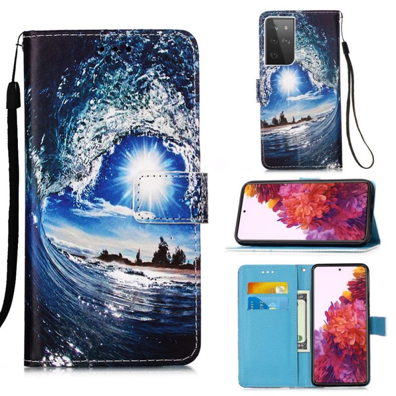 Flip Case Leren Samsung Galaxy S21 Ultra 5G Hou Van De Golf