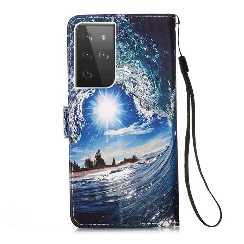 Flip Case Leren Samsung Galaxy S21 Ultra 5G Hou Van De Golf