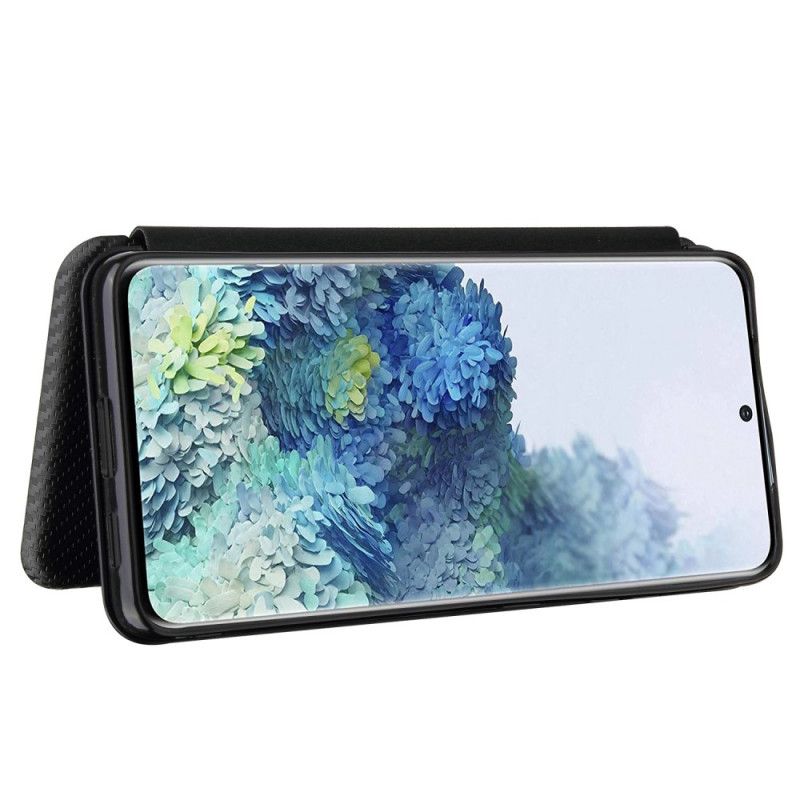 Folio-hoesje Samsung Galaxy S21 Ultra 5G Oranje Zwart Koolstofvezel